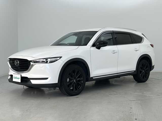マツダ ＣＸ－８ XD ブラックトーンエディション 宮城県 2021(令3)年 5.7万km スノーフレイクホワイトパールマイカ i-ACTIVSENSE/・トラクションコントロールシステム/・アイ・ストップ/・クルージング＆トラフィック・サポート/・マツダ・レーダー・クルーズ・コントロール/・レーンキープ・アシスト・システム/ブラインドスポットモニター/ヘッドアップディスプレイ/全周囲カメラ/マツダコネクトナビ/・BT.USB/フルセグTV/電動リアゲート/1.2列目シートヒーター/パワーシート/ハーフレザーシート/シートメモリー/ステアリングヒーター/革巻きステアリング/ステアリングスイッチ/ETC/ドライブレコーダー（FR）/プッシュスタート/スマートキー/電動パーキングブレーキ/LEDヘッドライト/純正フロアマット/純正19AW/ロールサンシェード/オフロードトラクション/横滑り防止