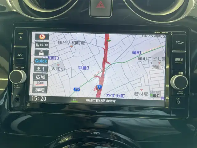 日産 ノート X FOUR スマートセーフティED 宮城県 2018(平30)年 4.6万km ダークメタルグレー 純正ディーラーナビ/TV(フルセグ)/FM・AM/CD・DVD/Bluetooth/USB/SD/ipod/デジタルインナーミラー/エンジンスターター/純正フロアマット/ETC/プッシュスタート/社外サマーアルミホイール14インチ車内積込/インテリジェントエマージェンシーブレーキ/レーンアシスト/2駆切替/横滑り防止/アラウンドビューモニター/純正ホイールカバースタットレスタイヤ装着