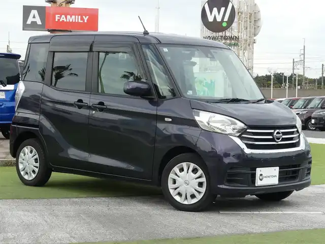 日産 デイズ ルークス X 千葉県 2019(平31)年 2.7万km プレミアムパープルP エマージェンシーブレーキ/左パワースライドドア/右イージークローザードア/社外メモリーナビ/ワンセグTV/【CD再生機能　Bluetooth接続】/アラウンドビューモニター/ドライブレコーダー（前後撮影）/ETC/コーナーセンサー/インテリジェントキー
