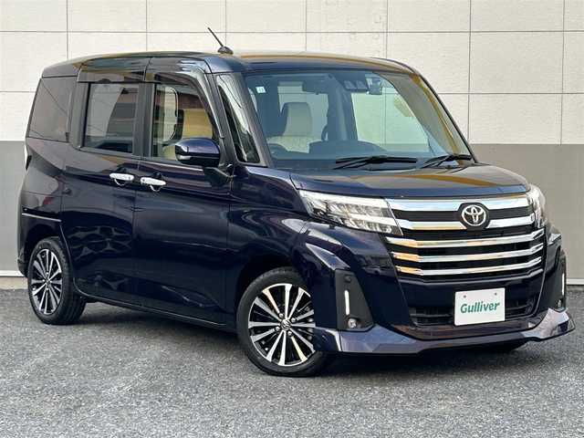 トヨタ ルーミー カスタムG－T 東京都 2020(令2)年 1.2万km クールバイオレットクリスタルシャイン ワンオーナー/純正SDナビ/　フルセグTV/DVD/CD/Bluetooth/バックカメラ/コンフォートビューパッケージ/ナビレディパッケージ/両側パワースライドドア/純正プレミアムシートカバー/スマートアシスト/衝突回避支援ブレーキ/車線逸脱警報/ブレーキ制御発進お知らせ/アダプティブドライビングビーム/アダプティブクルーズコントロール/衝突警報/ふらつき警報/サイドビューランプ/コーナーセンサー/路側逸脱警報/標識認識機能/LEDヘッドライト/LEDフォグランプ/オートライト/シートヒーター/純正ドライブレコーダー/ビルトインETC/純正15インチアルミホイール/革巻きステアリングホイール/ステアリングスイッチ/HDMI/電動オート格納ミラー/ウインカーミラー/プッシュスタート/スマートキー×2/純正フロアマット/純正ドアバイザー/保証書/取扱説明書