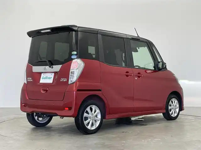 日産 デイズ ルークス ハイウェイスター Xターボ 埼玉県 2018(平30)年 6.1万km スパークリングレッド/ブラック 純正SDナビ/バックカメラ/衝突被害軽減システム/車線逸脱警報/片側パワースライドドア/横滑り防止装置/ETC/ドライブレコーダー/アイドリングストップ/LEDヘッドライト/フォグランプ/オートライト/ウィンカーミラー/電動格納ミラー/純正アルミホイール/プッシュスタート/スマートキー/フロアマット/スペアキー
