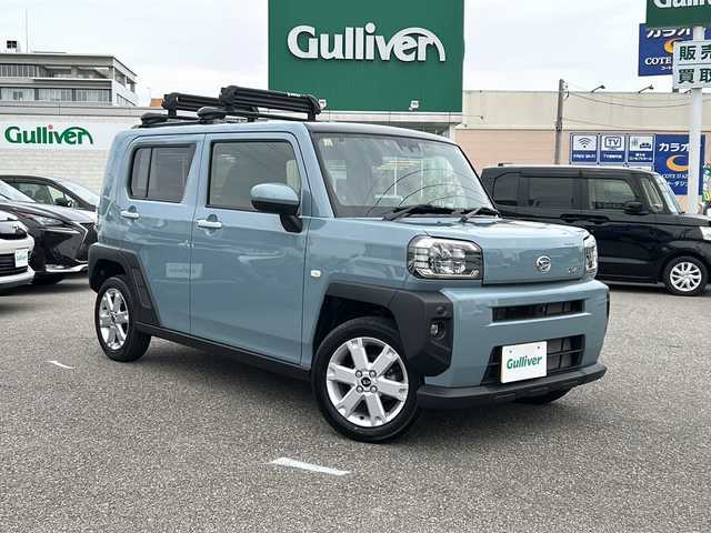 ダイハツ タフト G 石川県 2023(令5)年 1.7万km レイクブルーメタリック 純正１０インチナビ（CD/DVD/Bluetooth/HDMI）　/フルセグ　/ETC/ドライブレコーダー/全方位カメラ　/シートヒーター　/スカイルーフ　/4WD/本革ステアリング　/ワンオーナー　/衝突被害軽減システム/ABS/横滑り防止装置/LEDヘッドライト/オートライト