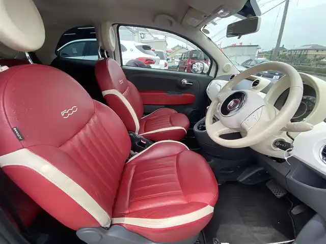フィアット ５００ ペッレ 福岡県 2014(平26)年 5.5万km 白 ・社外ナビ/・バックカメラ/・赤革シート/・ETC/・純正15AW/・キーレスキー/・保証書/・取扱説明書