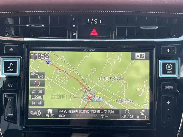 トヨタ ハリアー エレガンス 佐賀県 2016(平28)年 8.5万km ブラック サンルーフ　アルパインナビ　フルセグＴＶ　ＥＴＣ　ハーフレザーシート　シートヒーター　パワーシート　純正１７インチＡＷ　ＬＥＤヘッドライト　オートライト　革巻きステアリング　プッシュスタート　取扱説明書　保証書