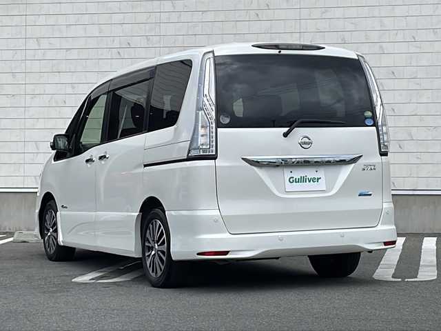 日産 セレナ ハイウェイS S HV Aセーフ 山形県 2014(平26)年 7.9万km ブリリアントホワイトパール 禁煙車/エマージェンシーブレーキ/ビークルダイナミクスコントロール/全周囲カメラ/クリアランスソナー/純正ナビ/フルセグ/ドラレコ前後/クルーズコントロール/アイドリングストップ/両側パワースライドドア/ETC/プッシュスタート/スマートキー/スペアキー/LEDヘッドライト/フォグランプ