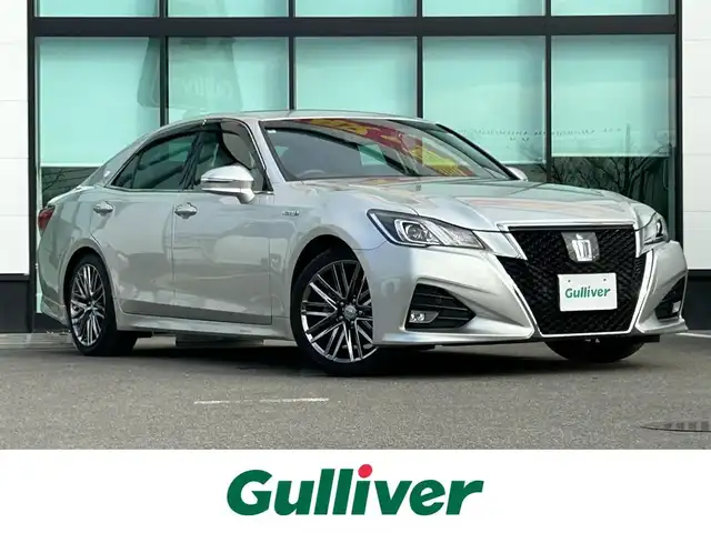 トヨタ クラウン ハイブリッド アスリートS 和歌山県 2016(平28)年 7.9万km プレシャスシルバー 後期型/純正8インチナビ/バックカメラ/衝突被害軽減ブレーキ/レーダークルーズコントロール/横滑り防止装置/前後コーナーセンサー/ドライブレコーダー/ETC/パワーシート/シートヒーター/ステアリングヒーター/オートライト/LEDヘッドライト/フォグランプ/レザー調シートカバー
