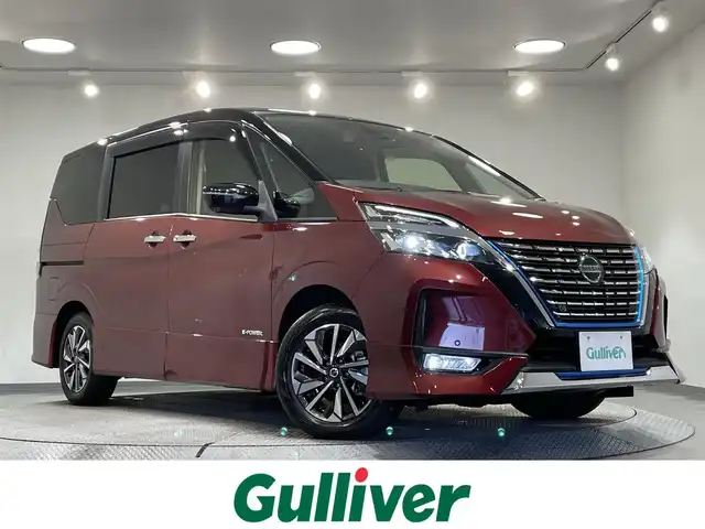 日産 セレナ e－パワー ハイウェイスター V 愛知県 2022(令4)年 1.3万km マルーンレッド 2トーン 純正１０インチナビ/（フルセグTV/CD/DVD/ブルーレイ/Bluetooth）/純正１１インチフリップダウンモニター/プロパイロット/アラウンドビューモニター/両側電動スライドドア/衝突軽減ブレーキ/デジタルインナーミラー/シートヒーター/ビルトインＥＴＣ/LEDヘッドライト/純正ドライブレコーダー