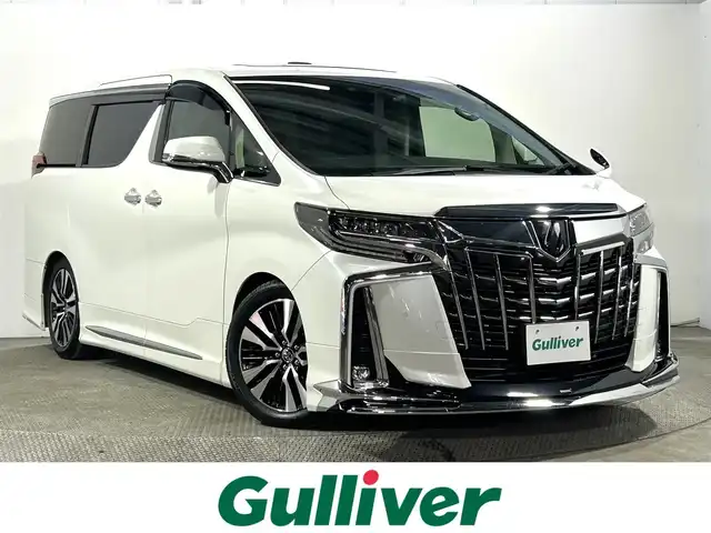 トヨタ アルファード S Cパッケージ 大阪府 2023(令5)年 1.9万km ホワイトパールクリスタルシャイン サンルーフ　黒革シート　モデリスタエアロ／マフラー　後席モニター　三眼ＬＥＤ　デジタルインナーミラー　純正ナビＴＶ　パワーシート／ヒーター／エアコン　電動リアゲート　ＢＳＭ　衝突軽減　レーダーＣ