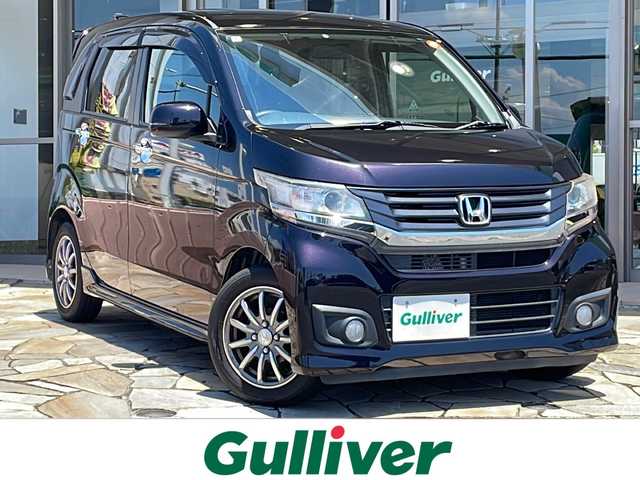 ホンダ Ｎ ＷＧＮ カスタム G 静岡県 2014(平26)年 7.4万km プレミアムゴールドパープルパール 【主要装備】/純正ナビ　/フルセグテレビ　/ステアリングスイッチ　/プッシュスタート　/スマートキー　/ＥＴＣ車載器　/キセノンヘッドライト　/純正１４インチアルミホイール　/オートライト　/横滑り防止機能　/スペアキー有り