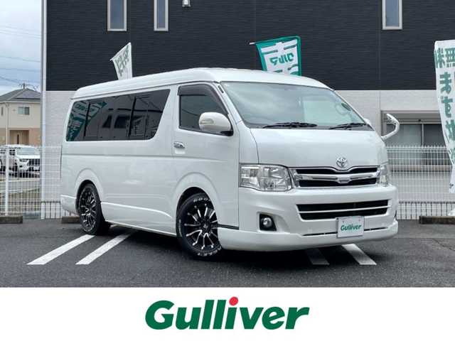 トヨタ ハイエース GL 三重県 2011(平23)年 7.7万km ホワイトパールクリスタルシャイン 登録時76153km/ワンオーナー/定員10人/禁煙車/社外ナビ【MDV-727DT】/（AM/FM/TV/Bluetooth）/ワンセグTV/バックカメラ/ETC/片側パワースライドドア/オートライト/冬タイヤ積み込み