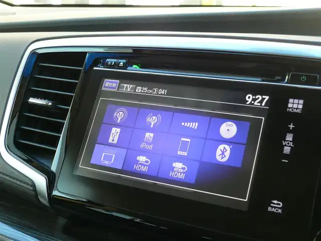 ホンダ オデッセイ アブソルート EX ADV 静岡県 2015(平27)年 6.4万km ホワイトオーキッドパール ワンオーナー/禁煙車/純正インターナビ/フリップダウンモニター/全周囲カメラ/フルセグテレビ/Bluetooth/DVD再生/USB/HDMI/ホンダセンシング/・衝突軽減ブレーキ/・ブラインドスポット/・先行車発進お知らせ/・路外逸脱抑制システム/・標識認識機能/・レーダークルーズ/オートライト/LEDヘッドライト/スマートキー/ETC/新車保証書/取扱説明書