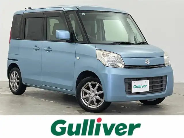 スズキ スペーシア X 富山県 2013(平25)年 5.9万km フィズブルーパールメタリック 純正ディスプレイオーディオ/（AM/FM/AUX/USB/BT）/ワンセグTV/バックカメラ/片側パワースライドドア/横滑り防止装置/ETC/社外14インチAW/スマートキー×２/プッシュスタート/純正フロアマット/アイドリングストップ/ステアリングリモコン