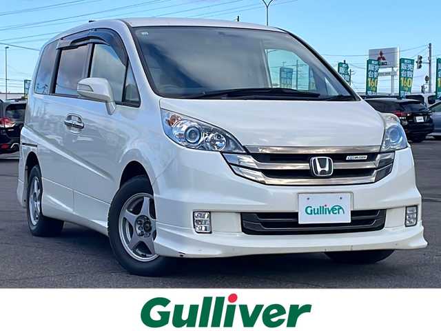 ホンダ ステップワゴン スパーダ S Z HDDナビ 道央・札幌 2008(平20)年 14.7万km プレミアムホワイトパール ４WD/純正ディーラーOPナビ/AM/FM/ワンセグ/バックカメラ/ECONモード/片側パワースライドドア/ステアリングリモコン/リモコンキー/HIDヘッドライト/フォグランプ/電動格納ミラー/ヒーテッドドアミラー/ウィンカーミラー/純正フロアマット/ドアバイザー/スペアキー/純正エンジンスターター