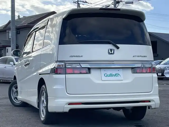 ホンダ ステップワゴン スパーダ S Z HDDナビ 道央・札幌 2008(平20)年 14.7万km プレミアムホワイトパール ４WD/純正ディーラーOPナビ/AM/FM/ワンセグ/バックカメラ/ECONモード/片側パワースライドドア/ステアリングリモコン/リモコンキー/HIDヘッドライト/フォグランプ/電動格納ミラー/ヒーテッドドアミラー/ウィンカーミラー/純正フロアマット/ドアバイザー/スペアキー/純正エンジンスターター