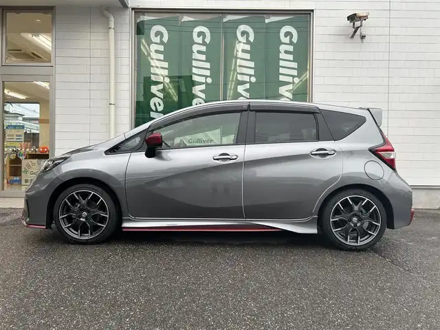 日産 ノート ニスモS 新潟県 2020(令2)年 0.8万km ダークメタルグレー ワンオーナー/メモリナビ/フルセグテレビ/ウィンカーミラー/ドアバイザー/ETC/プッシュスタート/純正ホイール/ドラレコ/電動格納ミラー/Bluetooth