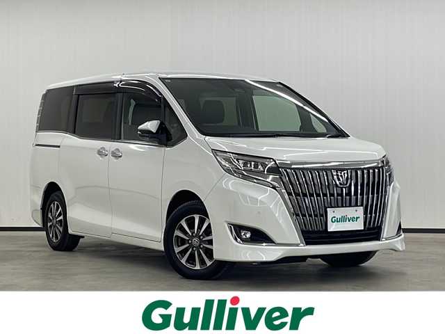 トヨタ エスクァイア Gi 長崎県 2019(令1)年 1.5万km ホワイトパールクリスタルシャイン 純正9インチナビ/（CD/DVD/フルセグ/BTA）/・ミュージックサーバー/・バックカメラ/トヨタセーフティセンス/・プリクラッシュセーフティ/・先行者発信告知/・誤発信抑制装置/・レーンディパーチャーアラート/両側パワースライド/純正12.1インチフリップダウン/黒レザーシート/コーナーセンサー/オートハイビーム/前席シートヒーター/LEDヘッドライト/純正フロアマット/純正バイザー/ETC/オートリトラミラー/ステアリングスイッチ/フォグライト