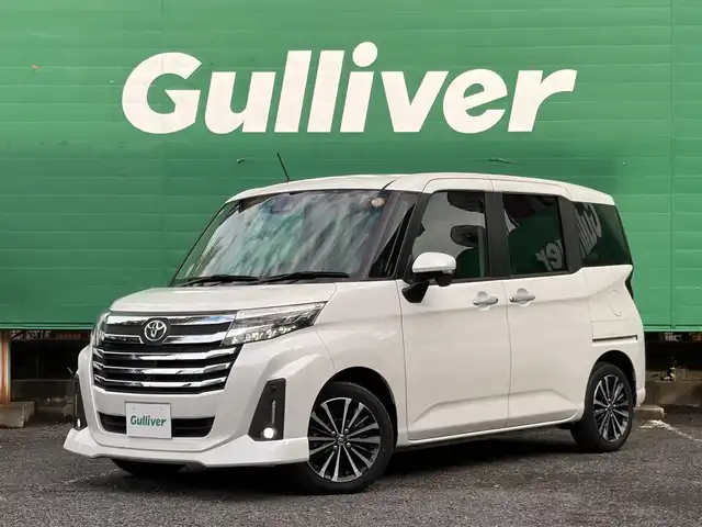トヨタ ルーミー カスタムG－T 東京都 2022(令4)年 2万km パールホワイトⅢ ワンオーナー/禁煙車/パノラミックビュー対応ナビレディパッケージ/・パノラミックビューモニター/・ステアリングスイッチ/スマートアシスト/・衝突回避支援ブレーキ機能/・車線逸脱警報機能/・ブレーキ制御付き誤発進抑制機能/・アダプティブドライビングビーム/・アダプティブクルーズコントロール/・コーナーセンサー/・サイドビューランプ/両側パワースライドドア/LEDヘッドランプ/オートライト/スマートキー/カーテンエアバッグ/フロアマット/保証書/取扱説明書/スペアキー