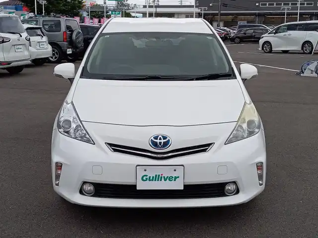 トヨタ プリウス α S 福井県 2011(平23)年 11.2万km スーパーホワイトⅡ ワンオーナー車/純正16インチAW/ETC/バックカメラ/Fフォグ/純正7インチSDナビ（CD/DVD/BT/AUX）/フルセグテレビ/横滑り防止装置/盗難防止装置/アイドリングストップ/ダブル＋サイドエアバッグ/カーテンエアバッグ/純正フロアマット/スマートキー