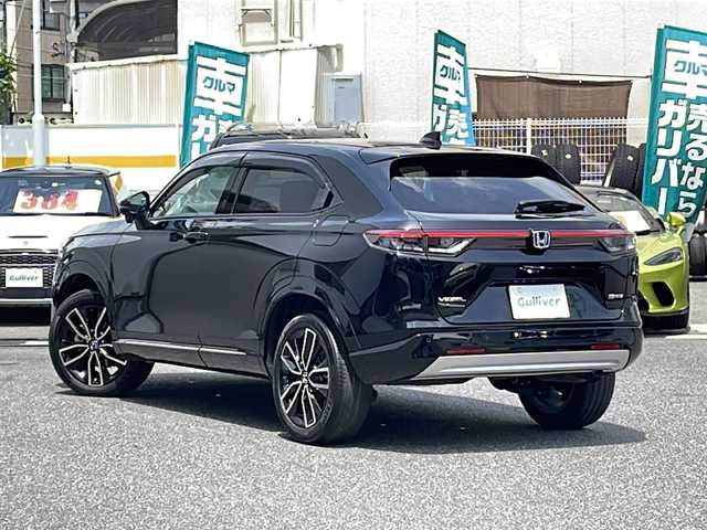 ホンダ ヴェゼル ハイブリッド e:HEV Z 愛知県 2022(令4)年 3.8万km クリスタルブラックパール /禁煙車//ワンオーナー//純正メモリナビ//AM/FM/USB/BT//前後ドライブレコーダー//ハーフレザーシート//革巻きステアリング//ステアリングスイッチ//前席シートヒーター//ステアリングヒーター//パワーバックドア//ビルトインETC//ホンダセンシング//路外逸脱抑制//レーンキープアシスト//ブラインドスポットインフォメーション//踏み間違い衝突軽減//CMBS//ACC//パーキングセンサー//ヒルディセントコントロール//電動パーキング//ブレーキホールド//LEDオートライト//フロントフォグ//オートハイビーム//純正フロアマット//純正ドアバイザー//保証書/取扱説明書/スペアキー
