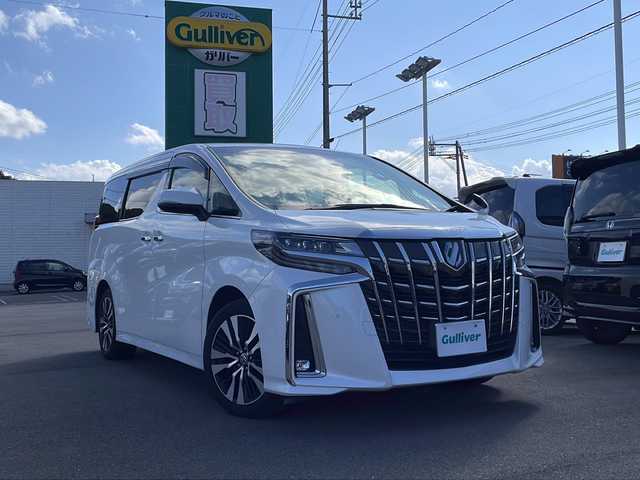 トヨタ アルファード S Cパッケージ 山口県 2021(令3)年 3.7万km ホワイトパールクリスタルシャイン ワンオーナー/1/2列目サンルーフ/フリップダウンモニター/純正ナビフルセグTV、AM/FM、Bluetooth）/バックカメラ/両側パワースライドドア/パワーバックドア/本革シート/1/2列目パワーシート/1列目シートヒーター＆ベンチレーション/ステアリングヒーター/シートメモリー