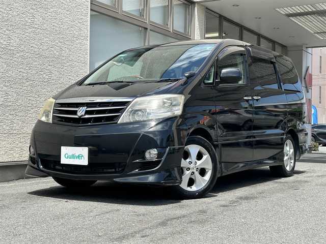 トヨタ アルファード Ｖ AS プラチナセレクションⅡ 大阪府 2007(平19)年 12万km ブラックマイカ 純正7インチナビ/(フルセグ/CD/DVD)/フリップダウンモニター/バックカメラ/両側パワースライドドア/パワーバックドア/AFS(アダプティブ・フロントライティング・システム)/純正17インチAW/純正フロアマット/ETC/取扱説明書