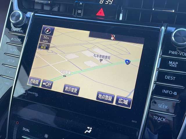 トヨタ ハリアー ハイブリッド プレミアム アドバンスドP 長野県 2015(平27)年 5.3万km ブラキッシュレッドマイカ ・純正8インチメーカーオプションナビゲーション/CD DVD フルセグTV　Bluetooth/・全方位カメラ/・ビルトインETC/・JBLサウンド/・プリクラッシュセーフティ/・レーンキープアシスト/・レーダークルーズコントロール/・オートマチックハイビーム/・パワーバックドア/・純正18インチアルミホイール/・LEDヘッドライト/・オートライト/・フォグライト/・コーナーセンサー/・運転席メモリーシート/・パワーシート(D/N)/・シートヒーター(D/N)/・ウィンカーミラー/・電動格納ミラー/・スマートキー/・エンジンプッシュスタート