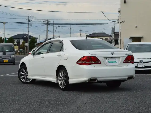 トヨタ クラウン アスリート ナビパッケージ 栃木県 2008(平20)年 14.2万km ホワイトパールクリスタルシャイン ワンオーナー/ディーラー点検記録簿/[H21.22.24.26.30]/クリアランスソナー/横滑り防止/クルーズコントロール/純正ナビゲーションシステム/[フルセグ/AM/FM/HDD/CD/DVD/MD]/オートライト/LEDヘッドライト/フォグランプ/サンルーフ/プッシュスタート/ビルトインETC/バックカメラ/前席パワーシート/ステアリングスイッチ/ドアバイザー/取扱説明書/保証書