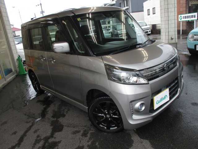 スズキ スペーシア カスタム XS リミテッド 岡山県 2014(平26)年 7.8万km スチールシルバーM 純正SDナビ/ワンセグテレビ/バックカメラ/Bluetooth/USB/HDMI/両側パワースライドドア/ハーフレザーシート/シートヒーター（前席）/社外ドライブレコーダー（フロント）/オートライト/純正15AW/純正フロアマット/ウィンカーミラー/フォグライト/ETC/スマートキー2個/プッシュスタート/衝突軽減ブレーキ