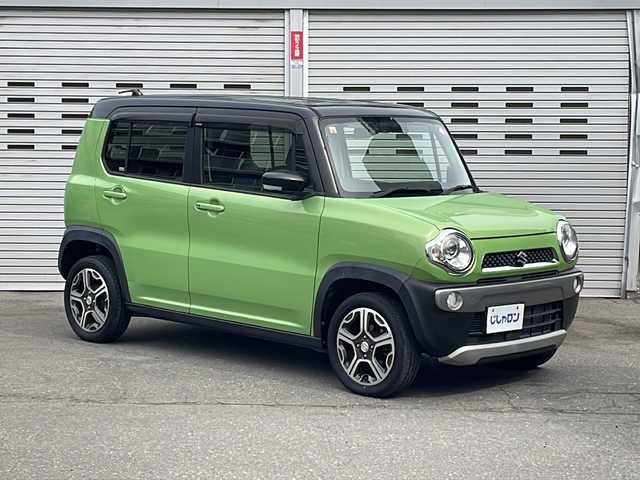 スズキ ハスラー X ターボ 道央・札幌 2016(平28)年 6.3万km ポジティブグリーンメタリック/ブラック2トーン (株)IDOMが運営する【じしゃロン札幌店】の自社ローン専用車両になりますこちらは現金またはオートローンご利用価格です。自社ローンご希望の方は別途その旨お申し付けください。/ワンオーナー/社外ナビ（AM/FM/CD/DVD/BT/フルセグTV）/4WD/ターボ付き/グリップコントロール/ヒルディセントコントロール/シートヒーター（D/N席）/前後ドライブレコーダー/ETC/純正15インチアルミホイール/純正フロアマット/スマートキー/電動格納ドアミラー/ステアリングスイッチ/取説/保証書
