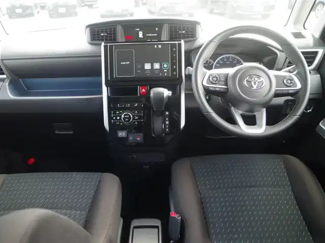 トヨタ ルーミー カスタムG－T 千葉県 2022(令4)年 3.3万km ブラックマイカメタリック/ファイアークォーツレッドメタリック スマートアシストIII/レーダークルーズコントロール/エコアイドル/両側パワースライドドア/ディスプレイオーディオ/純正地デジTV/【Bluetooth接続】/【Apple CarPlay　Android Auto対応】/バックカメラ/革巻きステアリング/ステアリングスイッチ/ETC/LEDヘッドライト/フォグライト/ウインカーミラー/コーナーセンサー/純正15インチアルミホイル/キーフリーシステム