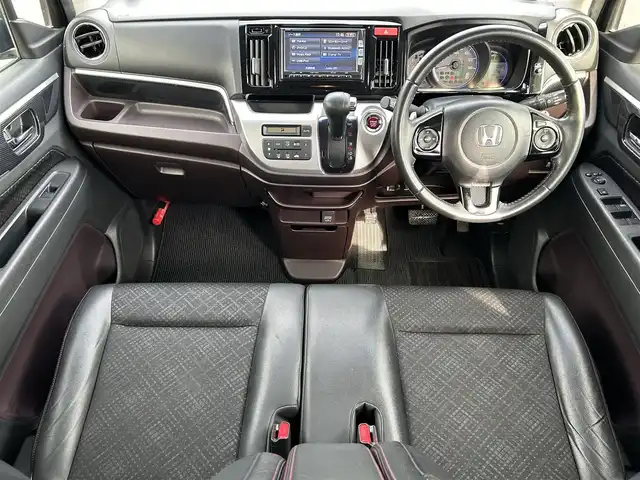 ホンダ Ｎ ＷＧＮ カスタム G ターボパッケージ 岡山県 2014(平26)年 6.1万km プレミアムゴールドパープルパール 登録時走行距離60222km/純正ナビ/地デジTV(AM/FM/CD/DVD/Bluetooth)/バックカメラ/ETC/衝突被害軽減システム/クルーズコントロール/ハーフレザーシート/横滑り防止装置/アイドリングストップ/オートライト/電動格納ミラー/純正15インチAW/プッシュスタート/スマートキー/純正フロアマット