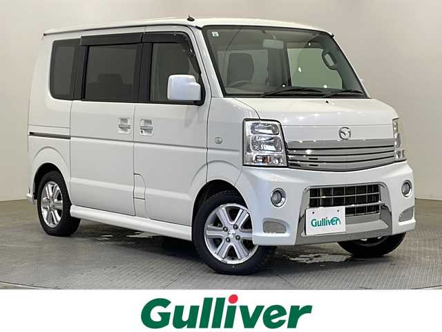 マツダ スクラム ワゴン PZターボ スペシャルパッケージ 栃木県 2013(平25)年 4.1万km ホワイトパール ターボ/4WD/社外メモリナビ/（TV/Bluetooth）/ETC/片側パワースライドドア/シートヒーター/社外マフラー/オートサイドステップ/フォグランプ/電動格納ミラー/純正14インチアルミホイール/純正フロアマット