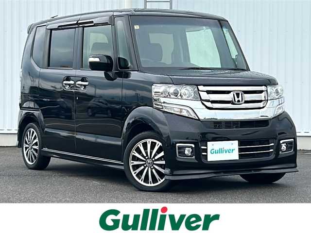 ホンダ Ｎ ＢＯＸ カスタム G ターボ Lパッケージ 愛媛県 2016(平28)年 5.7万km スマートブラック 純正SDナビ/バックカメラ/ETC/Bluetooth/フルセグTV/両側パワースライドドア/パドルシフト/純正フロアマット/純正15インチAW/ハーフレザーシート/オートHIDヘッドライト/LEDフォグランプ/スマートキー/スペアキー/アイドリングストップ/プッシュスタート/横滑り防止装置