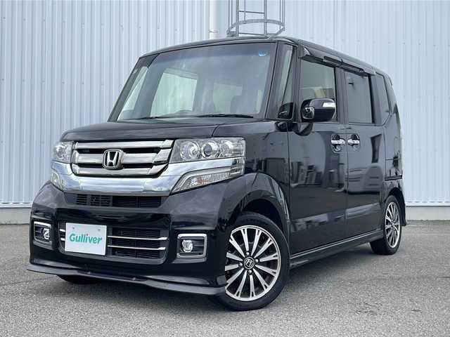 ホンダ Ｎ ＢＯＸ カスタム G ターボ Lパッケージ 愛媛県 2016(平28)年 5.7万km スマートブラック 純正SDナビ/バックカメラ/ETC/Bluetooth/フルセグTV/両側パワースライドドア/パドルシフト/純正フロアマット/純正15インチAW/ハーフレザーシート/オートHIDヘッドライト/LEDフォグランプ/スマートキー/スペアキー/アイドリングストップ/プッシュスタート/横滑り防止装置