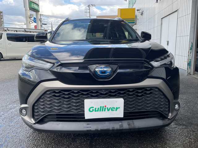 トヨタ カローラ クロス ハイブリッド Z 神奈川県 2023(令5)年 1.3万km アティチュードブラックマイカ ワンオーナー/プッシュスタート/ビルトインETC2.0/前後ドライブレコーダー/アラウンドビュー/クルーズコントロール/コーナーセンサー/車線逸脱防止装置/横滑り防止装置/ブラインドスポットモニター/プリクラッシュ/パワーシート/オートライト/オートハイビーム/電動格納ミラー/LEDライト、フォグライト/パワーバックドア/USB端子