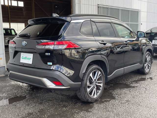 トヨタ カローラ クロス ハイブリッド Z 神奈川県 2023(令5)年 1.3万km アティチュードブラックマイカ ワンオーナー/プッシュスタート/ビルトインETC2.0/前後ドライブレコーダー/アラウンドビュー/クルーズコントロール/コーナーセンサー/車線逸脱防止装置/横滑り防止装置/ブラインドスポットモニター/プリクラッシュ/パワーシート/オートライト/オートハイビーム/電動格納ミラー/LEDライト、フォグライト/パワーバックドア/USB端子