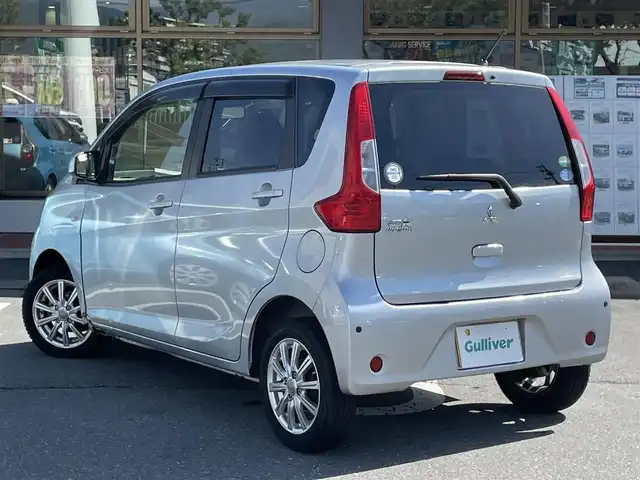 三菱 ｅＫワゴン M e－アシスト 長野県 2017(平29)年 1.5万km クールシルバーメタリック ４WD/ワンオーナー/CDチェンジャー/AUXあり/純正フロアマット/フルフラットシート/シートヒーターD席のみ/社外14インチAW/ハロゲンオートライト/衝突被害軽減システム/コーナーセンサー前後/ドアバイザー/サマータイヤ積込み/純正AWのみ積込み/Wエアバック/リモコンキー/スペアキー1本