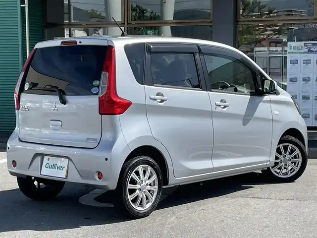 三菱 ｅＫワゴン M e－アシスト 長野県 2017(平29)年 1.5万km クールシルバーメタリック ４WD/ワンオーナー/CDチェンジャー/AUXあり/純正フロアマット/フルフラットシート/シートヒーターD席のみ/社外14インチAW/ハロゲンオートライト/衝突被害軽減システム/コーナーセンサー前後/ドアバイザー/サマータイヤ積込み/純正AWのみ積込み/Wエアバック/リモコンキー/スペアキー1本
