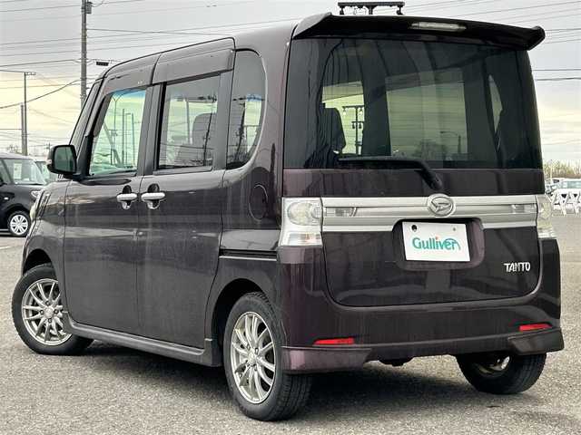ダイハツ タント カスタム RS 道央・札幌 2012(平24)年 16.9万km ワイン ４WD/アルパインHDDナビ/AM/FM/CD/DVD/BT/フルセグ/ETC/片側パワースライドドア/スマートキー/スペアキー/ドアバイザー/純正AW夏タイヤ15インチ積み込み/AAC/電格ミラー