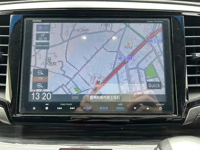 ホンダ オデッセイ アブソルート 三重県 2014(平26)年 9.9万km プレミアムヴィーナスブラックP 登録時98178km/ディーラーナビ（フルセグＴＶ／ＦＭ／ＡＭ／ＣＤ／ＤＶＤ／ＵＳＢ／ＨＤＭＩ）/両側パワースライドドア/ビルドインETC/クルーズコントロール/パドルシフト/バックカメラ/フルフラットシート/後部席モニター/ハーフレザー(黒)/AUTOライト/純正フロアマット/ステアリングスイッチ/革巻ステアリング/電格ミラー/三列シート/ウォークスルー/フォグランプ/ドアバイザー