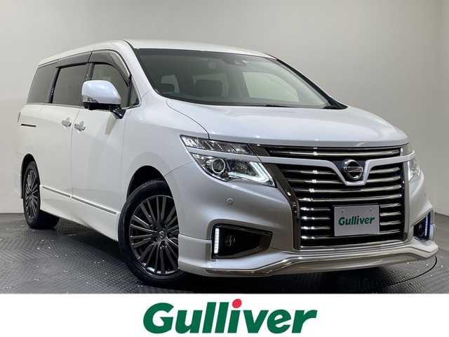 日産 エルグランド 250HWS S アーバンクロム 愛媛県 2019(令1)年 4.4万km ブリリアントホワイトパール 純正ナビ/フルセグ/Bluetooth/全周囲カメラ/フリップダウンモニター/レーダークルーズコントロール/衝突被害軽減ブレーキ/前後コーナーセンサー/レーンキープアシスト/ETC/両側電動スライドドア/オットマン/ドライブレコーダー/LEDヘッドライト/スペアキー/保証書/取扱説明書