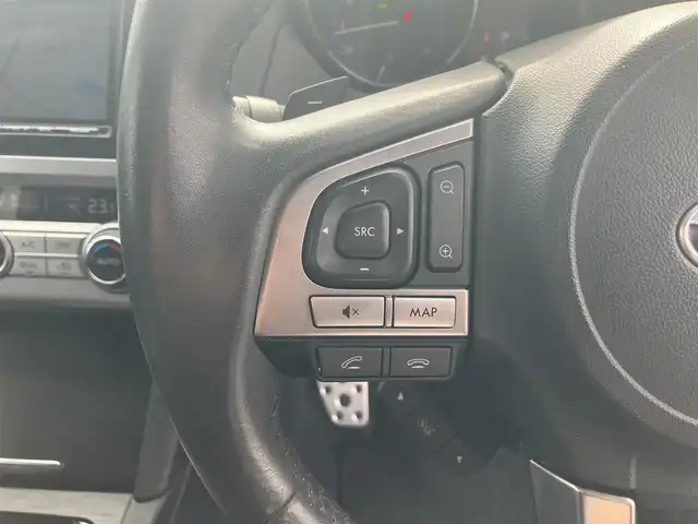 スバル アウトバック リミテッド スマートED 広島県 2016(平28)年 17.6万km ダークブルーパール スバル純正ダイヤトーンナビ（REAL)/フルセグTV/Bluetooth/バックカメラ/アイサイト/レーダークルーズ/ハーフレザーシート/パワーシート（運転席メモリー付・助手席）/シートヒーター（全席）/パドルシフト/LEDオートライト/ETC車載器/ブラインドスポットモニタリング/ルーフレール/LEDアクセサリーリング/取扱説明書/スペアキー