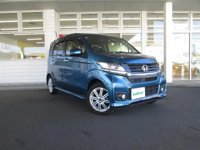 ホンダ Ｎ ＷＧＮ カスタム G ターボパッケージ 千葉県 2015(平27)年 2.4万km ホライゾンターコイズパール 純正ナビ、ワンセグTV/バックカメラ/純正オーディオ【DVD/CD/BT/SD】/シティブレーキアクティブシステム/HIDヘッドライト&ハロゲンフォグランプ/クルーズコントロール/パドルシフト付き革巻きステアリング/ナビ連動ステアリングスイッチ/ハーフレザーシート/社外前方ドライブレコーダー/ETC/スペアキー/純正リモコンエンジンスターター/純正AW付き冬タイヤ積込(155/65R14)/取扱説明書/ナビ取扱説明書/新車時保証書/ホンダ記録簿(H28/29/30/31/R2/3/5/6)