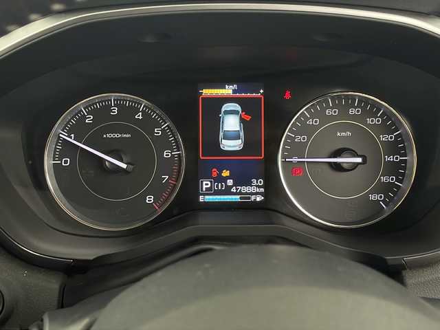 スバル インプレッサ スポーツ 2．0i－Lアイサイト 埼玉県 2017(平29)年 4.8万km ダークグレーメタリック 純正ナビ　CN-CR820D/(Bluetooth/USB/CD/DVD/AM/FM)/地デジフルセグ/バックカメラ/前方ドライブレコーダー/ETC/アダプティブクルーズコントロール/衝突軽減ブレーキ/車線逸脱警報/ブラインドスポットモニター/ヒルアシストコントロール/パドルシフト/アイドリングストップ/電子パーキングシステム/ドライブモードセレクト/プッシュスタート/ステアリングリモコン/ウィンカーミラー/フロント・リヤフォグランプ/純正フロアマット/社外ドアバイザー/純正17インチアルミホイール