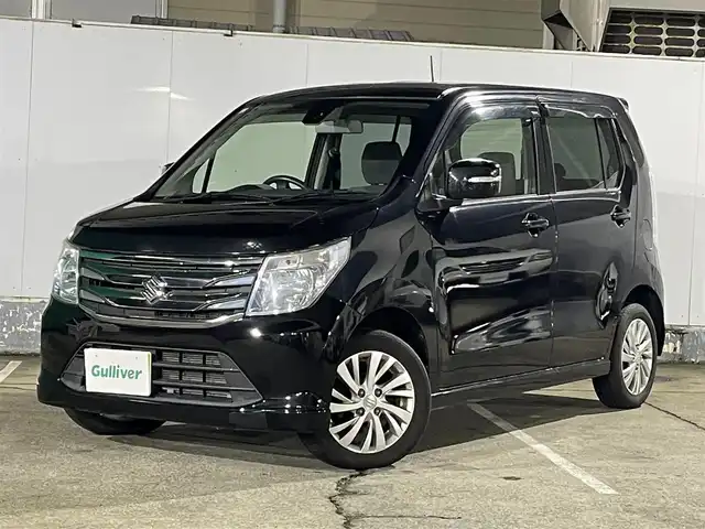 スズキ ワゴンＲ FZ 青森県 2015(平27)年 3.2万km ブルーイッシュブラックパール3 4WD/寒冷地仕様/純正ミュージックサーバー/AM/FM/CD/AUX/純正14AW/純正フロアマット/ベンチシート/シートヒーター前席/アイドリングストップ/横滑り防止機能/衝突軽減システム/盗難防止装置/セキュリティアラーム/UVカットガラス/プライバシーガラス/ドアバイザー/電格ミラー/保証書/取扱説明書
