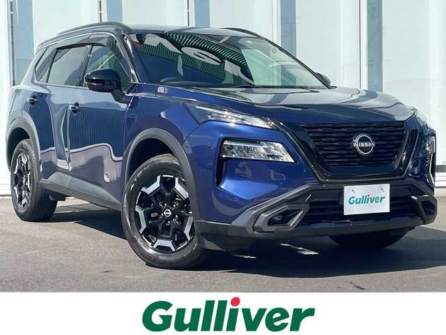 日産 エクストレイル X e－4ORCE エクストリーマーX 神奈川県 2022(令4)年 1万km カスピアンブルー 純正ＳＤナビＴＶ　/バックカメラ　/電動リアゲート　/プロパイロット　/コーナーセンサー　/全席シートヒーター　/前席パワーシート　/ハーフレザーシート　/純正アルミホイール　/ドライブレコーダー　/ETC/LED/衝突被害軽減システム