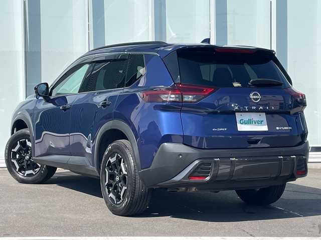 日産 エクストレイル X e－4ORCE エクストリーマーX 神奈川県 2022(令4)年 1万km カスピアンブルー 純正ＳＤナビＴＶ　/バックカメラ　/電動リアゲート　/プロパイロット　/コーナーセンサー　/全席シートヒーター　/前席パワーシート　/ハーフレザーシート　/純正アルミホイール　/ドライブレコーダー　/ETC/LED/衝突被害軽減システム