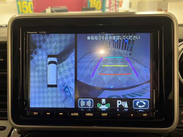 スズキ スペーシア カスタム HYBRID XS 福井県 2021(令3)年 0.7万km ムーンライトバイオレットPM 純正８インチナビ／フルセグテレビ／Ｂｌｕｅｔｏｏｔｈ／アラウンドビューモニタ／両側パワースライドドア／シートヒーター／前後ドライブレコーダー／ワンオーナー／オートライト/スマートキー/プッシュスタート