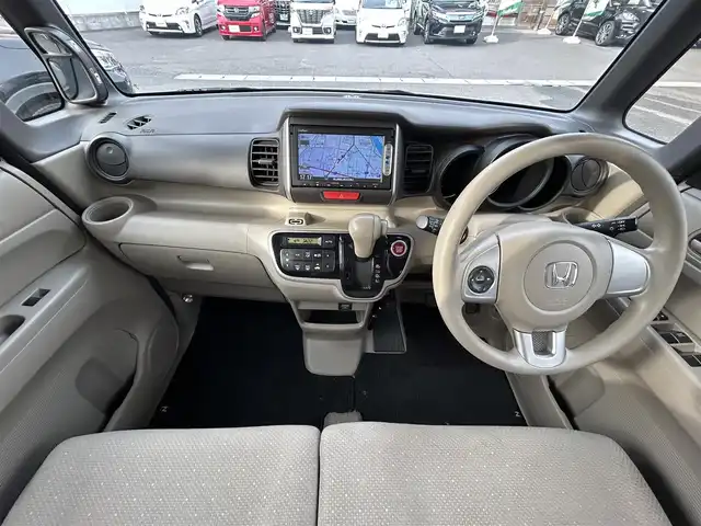 ホンダ Ｎ ＢＯＸ G Lパッケージ 岡山県 2014(平26)年 16.2万km カトラリーシルバーM 登録時走行距離161856/純正メモリナビ(VXM-155C)/AM/FM/Bluetooth/SD/CD/バックカメラ/アイドリングストップ/片側パワースライドドア/純正14インチAW/純正フロアマット/横滑り防止装置/ヘッドライトレベライザー/スマートキー/チップアップシート/プッシュスタート/ETC