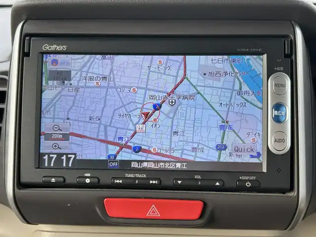 ホンダ Ｎ ＢＯＸ G Lパッケージ 岡山県 2014(平26)年 16.2万km カトラリーシルバーM 登録時走行距離161856/純正メモリナビ(VXM-155C)/AM/FM/Bluetooth/SD/CD/バックカメラ/アイドリングストップ/片側パワースライドドア/純正14インチAW/純正フロアマット/横滑り防止装置/ヘッドライトレベライザー/スマートキー/チップアップシート/プッシュスタート/ETC